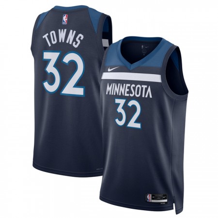 NBA Mænd Trøje Minnesota Timberwolves Karl Anthony Towns 32 2022-23 Nike Icon Edition Navy Swingman